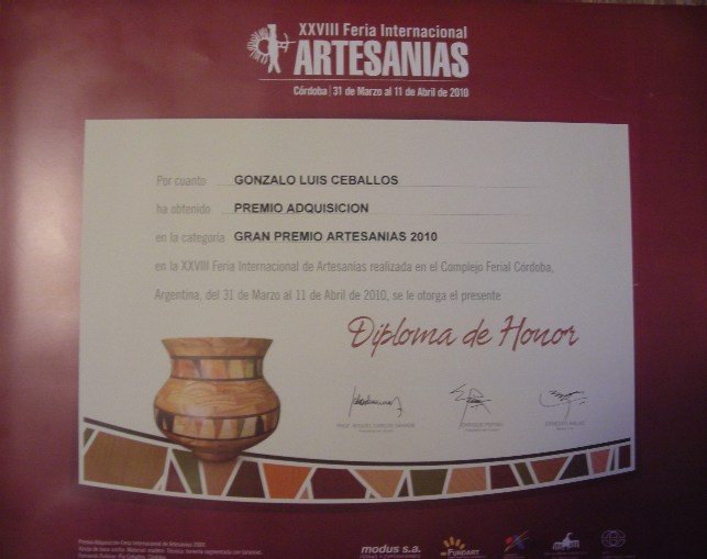 GRAN PREMIO ARTESANIAS 2010 - Feria Internacional de Artesanias Córdoba